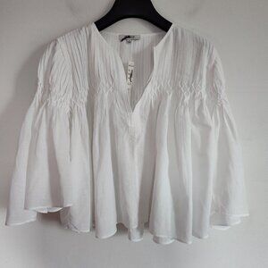 Ladies SZ S Madewell White Swingy Top